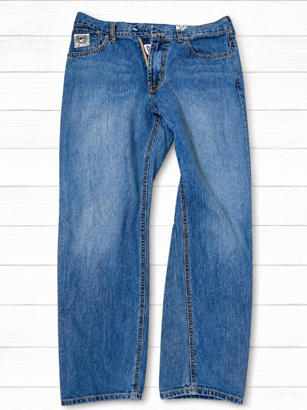 Cinch White Label Relaxed Fit Straight Leg Jeans Men's 34x30 Medium Wash Western